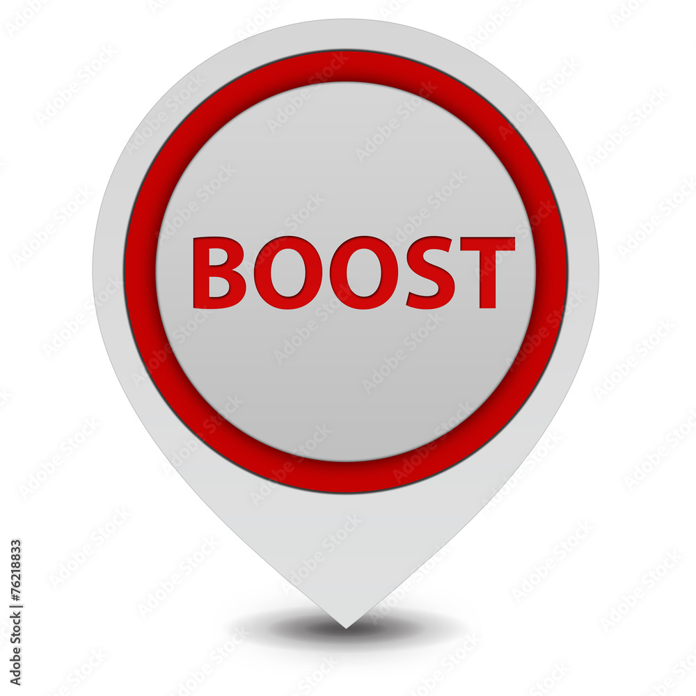 Boost pointer icon on white background Boost pointer icon on white background