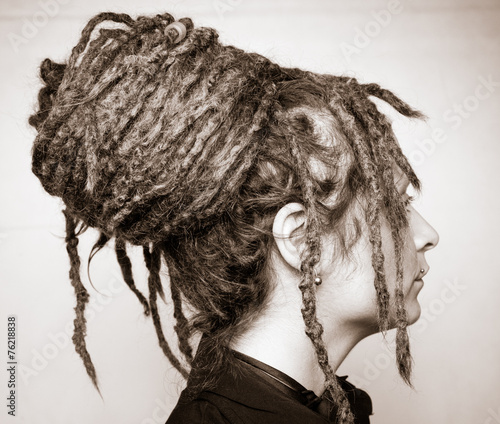 Girl with dreadlocks photo