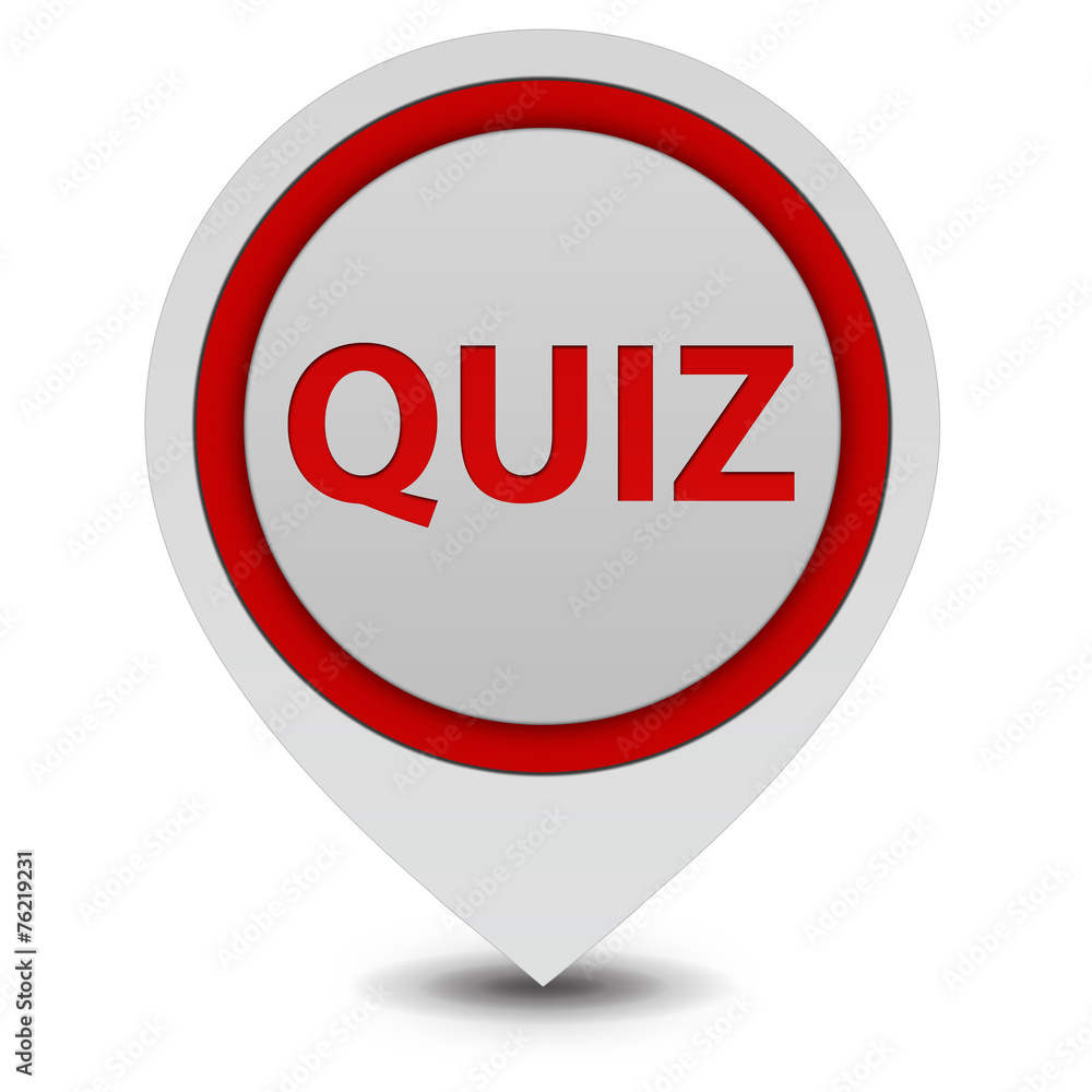 Quiz pointer icon on white background Quiz pointer icon on white background
