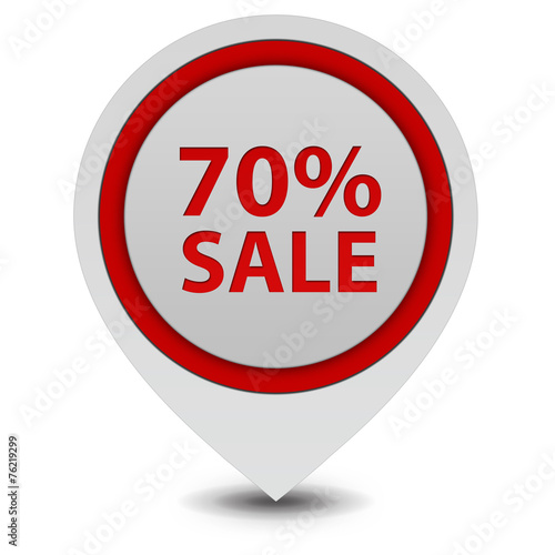 Free Download Sale seventy percent pointer icon on white background - GFXLoad