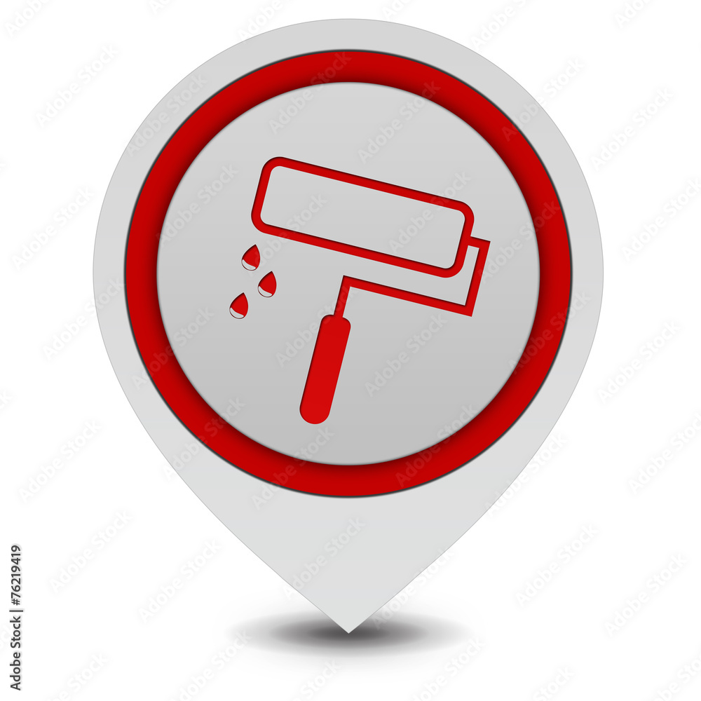 Paint pointer icon on white background Paint pointer icon on white background
