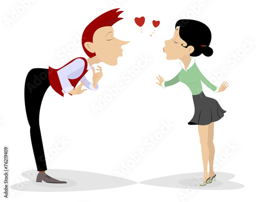 Pretty young girl fall in love with her boyfriend