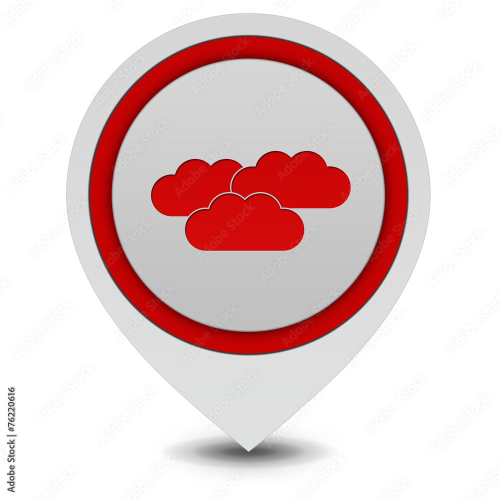 Cloud pointer icon on white background Cloud pointer icon on white background