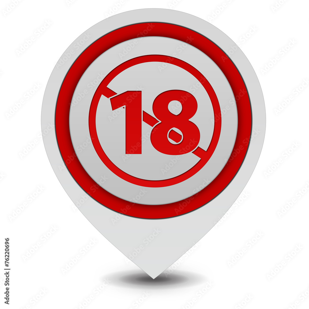 Fototapeta premium 18 pointer icon on white background