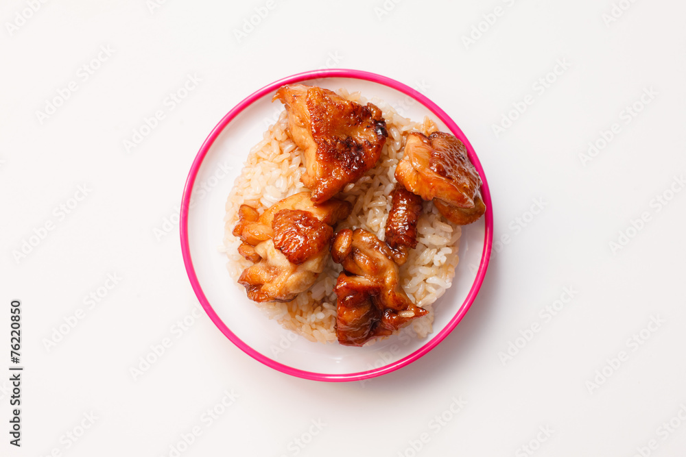 rice with chicken rice with chicken