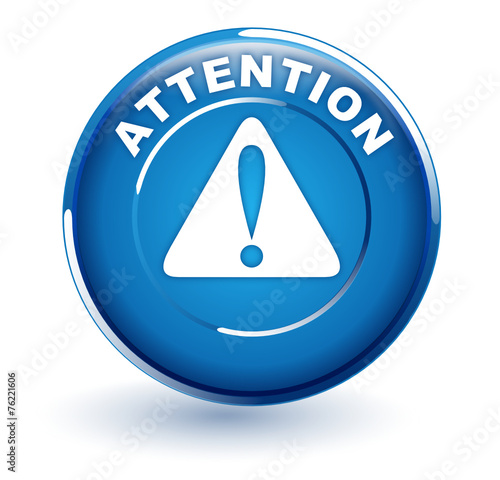 attention danger sur bouton bleu