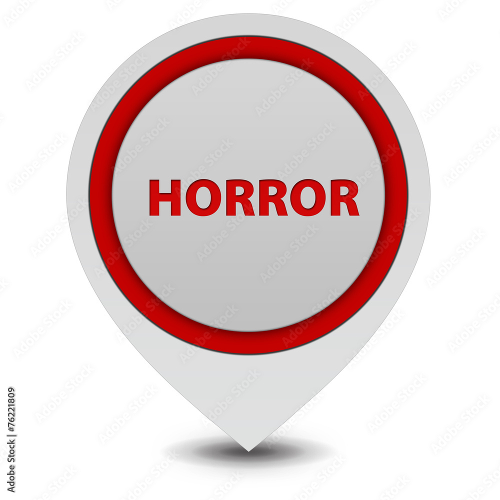 Horror pointer icon on white background Horror pointer icon on white background