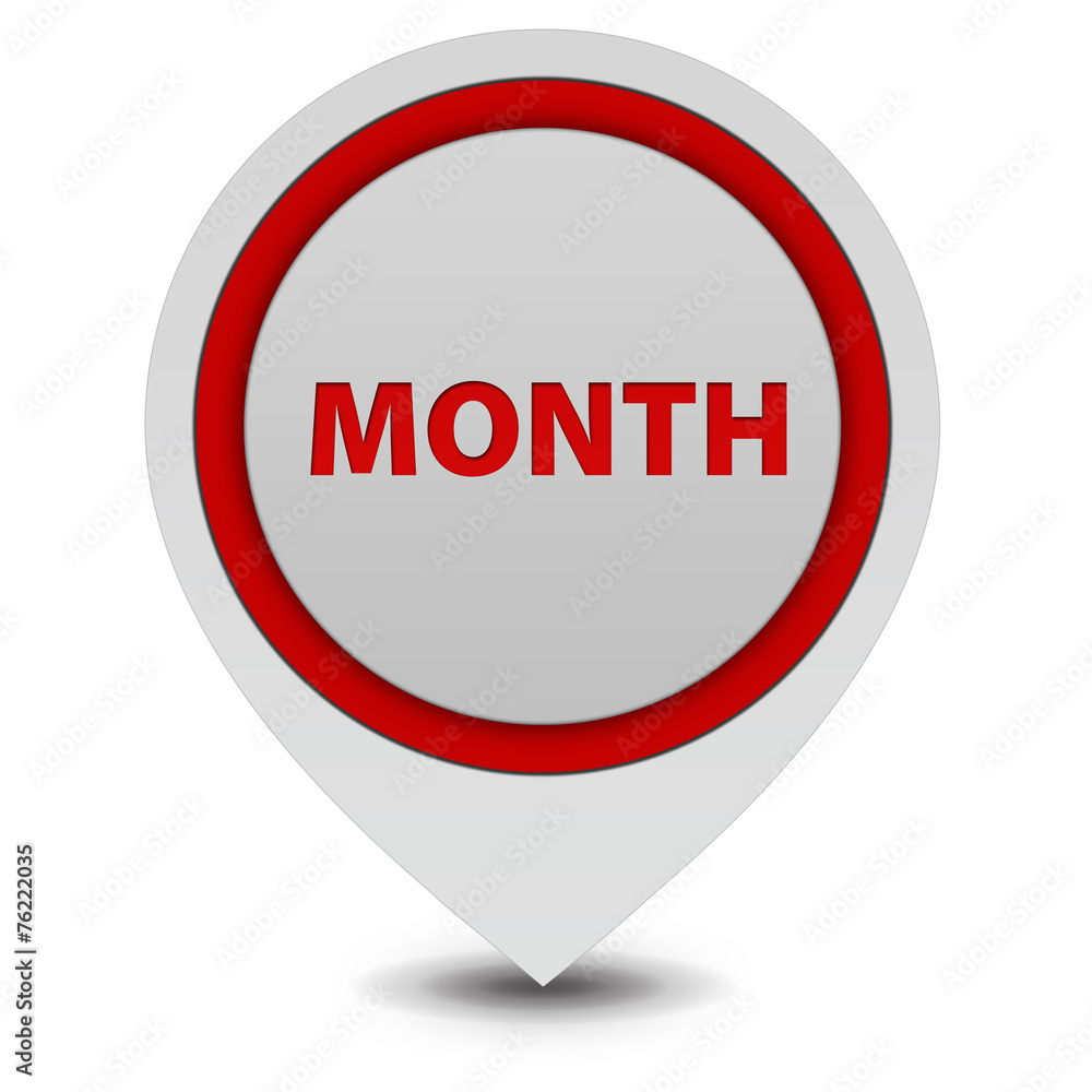 Month pointer icon on white background Month pointer icon on white background
