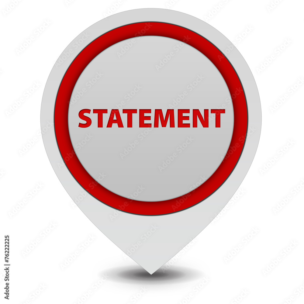 Statement pointer icon on white background Statement pointer icon on white background