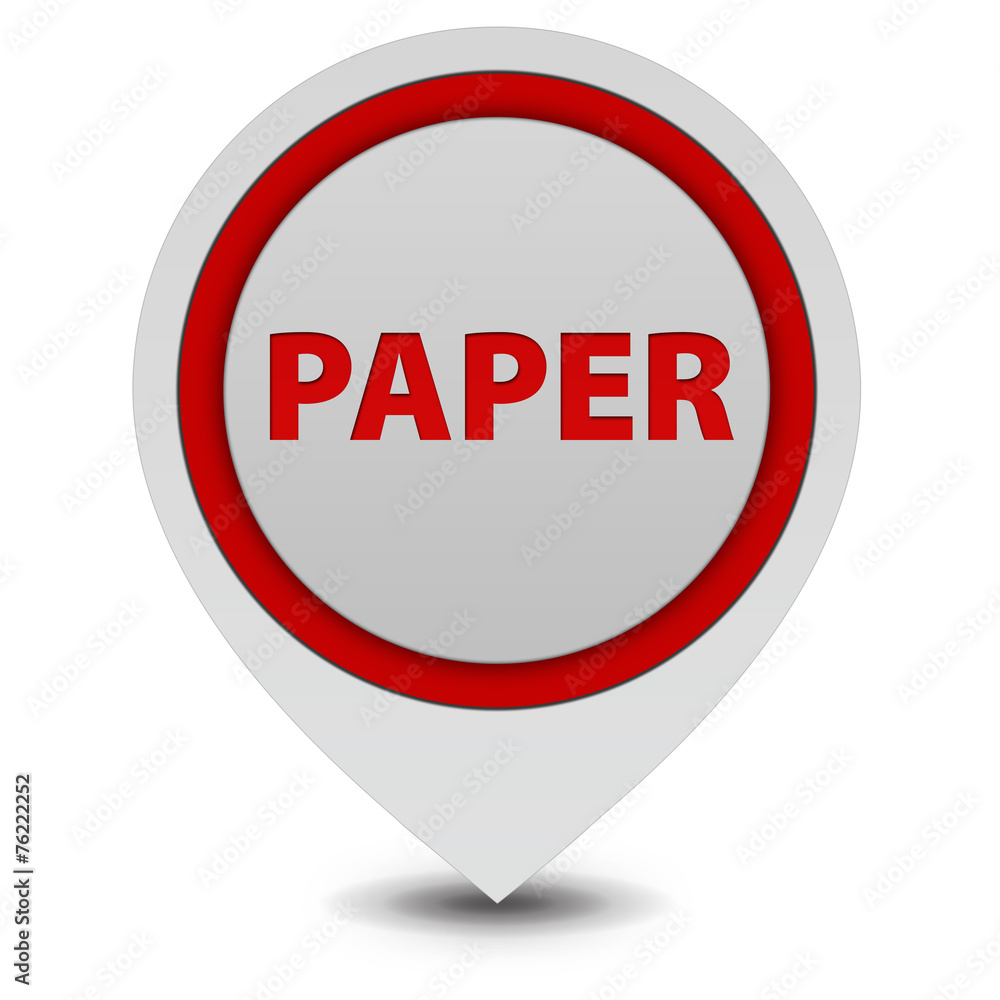 Paper pointer icon on white background Paper pointer icon on white background