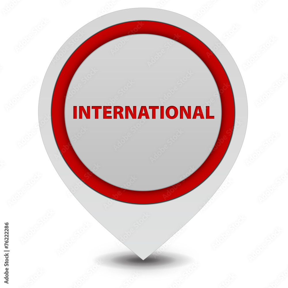 International pointer icon on white background International pointer icon on white background