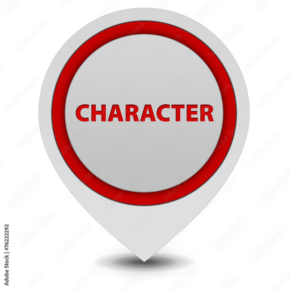 Character pointer icon on white background Character pointer icon on white background