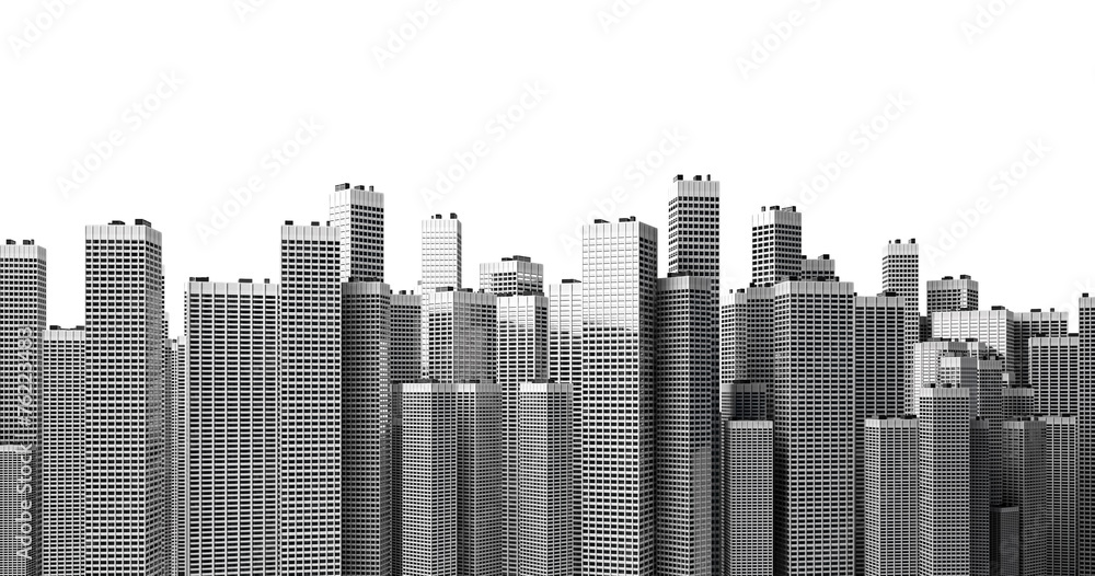 Fototapeta premium Many modern buildings