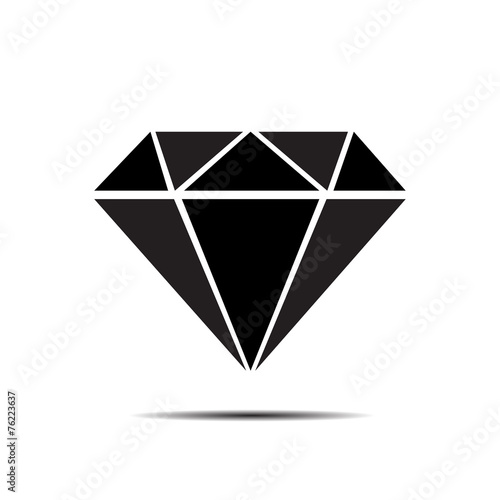 Crystal black on white background with shadow