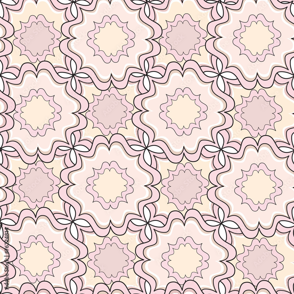 Fototapeta premium Abstract geometric seamless pattern. Bubble ornamental background.