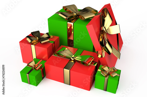 Gift red and green boxes 4