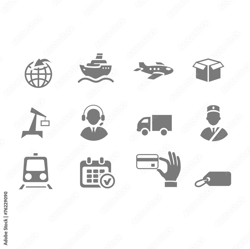 Logistics icons Logistics icons