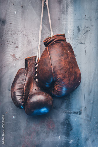 old boxing gloves