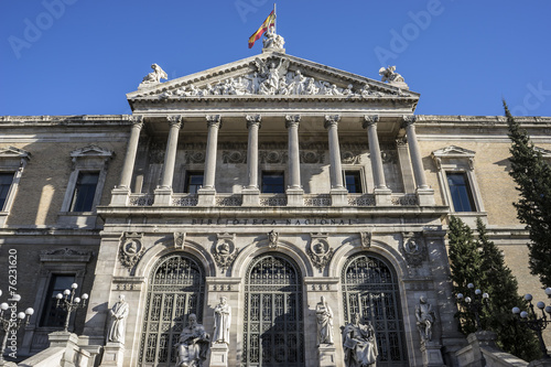 Main entrance, National Library of Madrid, Spain. architecture a