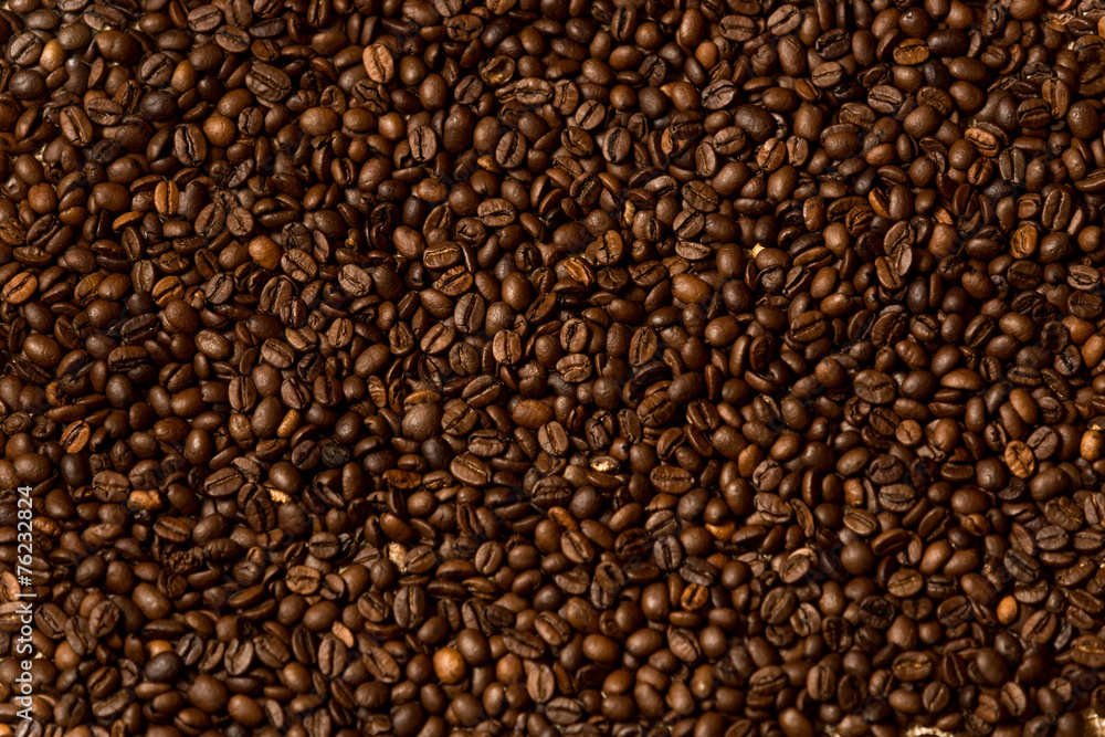 Texture of brown roasted coffee beans Texture of brown roasted coffee beans