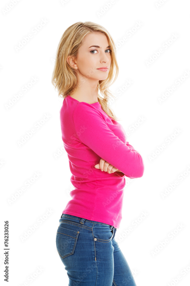Young casual woman style. Studio portrait Young casual woman style. Studio portrait