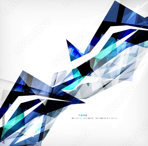 Angular geometric color shapes