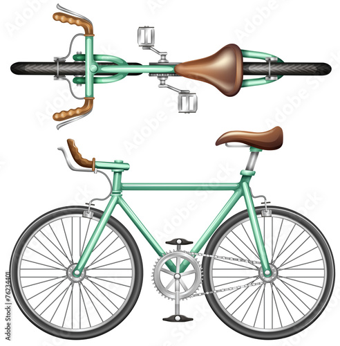 A green bike