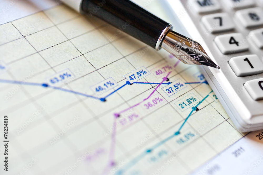 finance and business - financial graph in office finance and business - financial graph in office