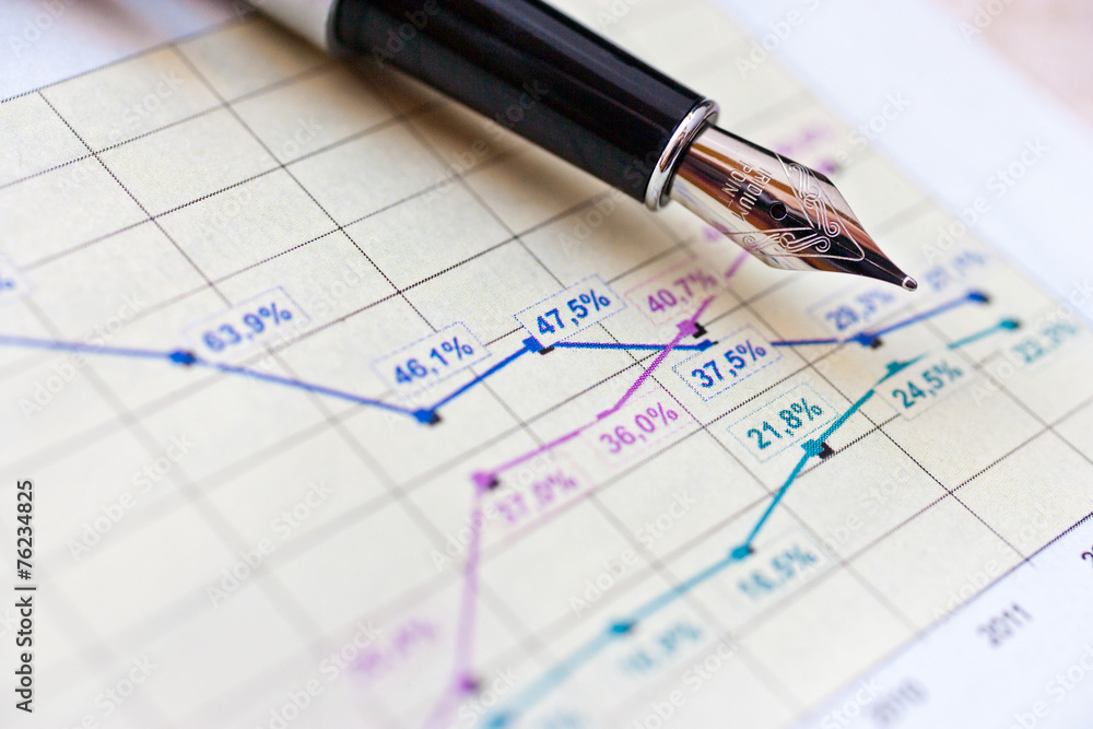 finance and business - financial graph in office finance and business - financial graph in office