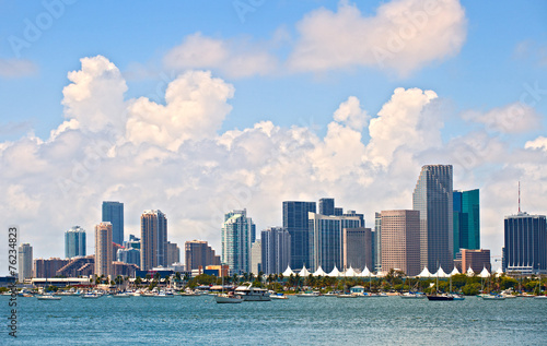 City of Miami Florida  summer panorama
