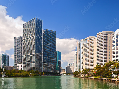 City of Miami Florida  summer panorama