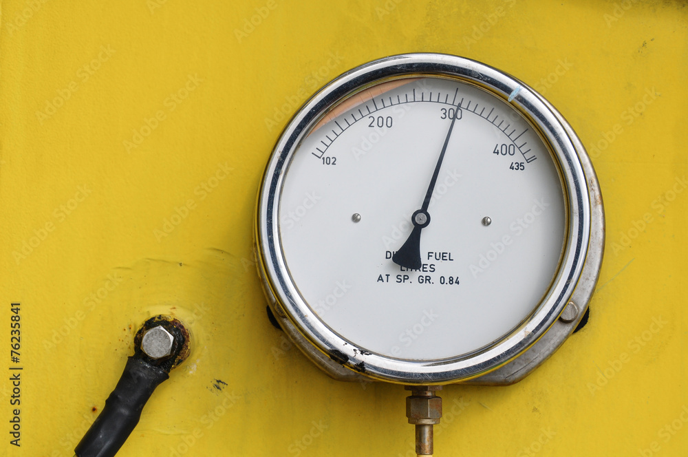 Pressure gauge for measuring pressure in the system Stock Photo Adobe
