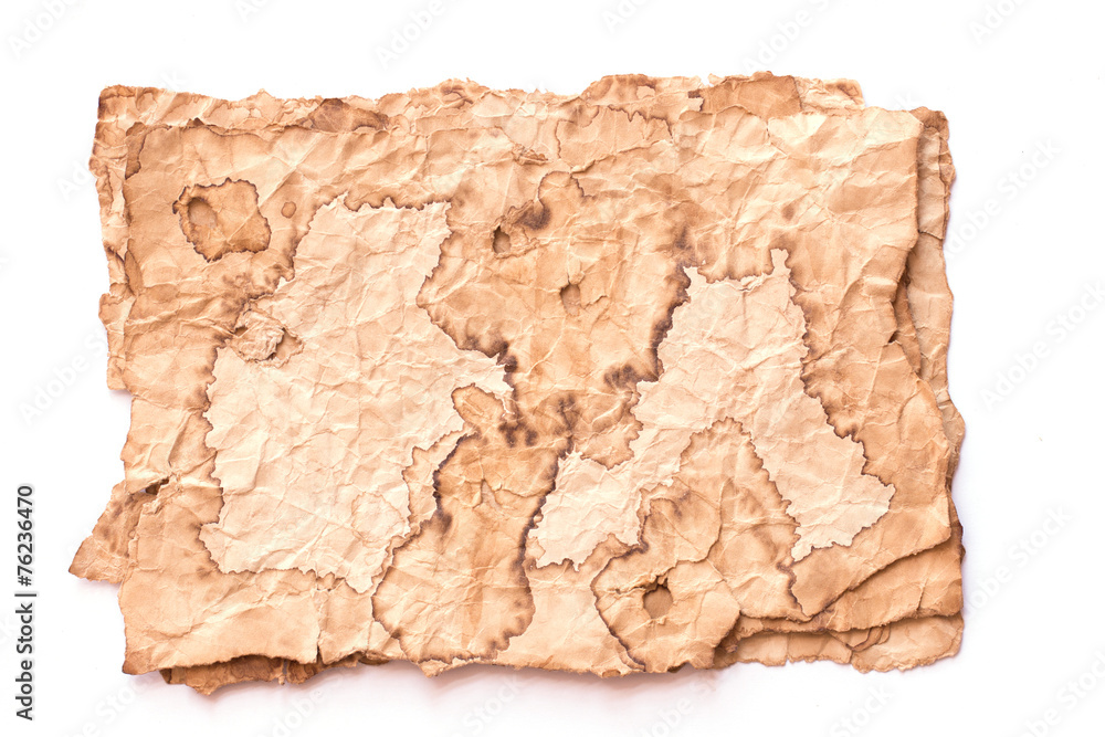 Fototapeta premium old paper isolated on white background