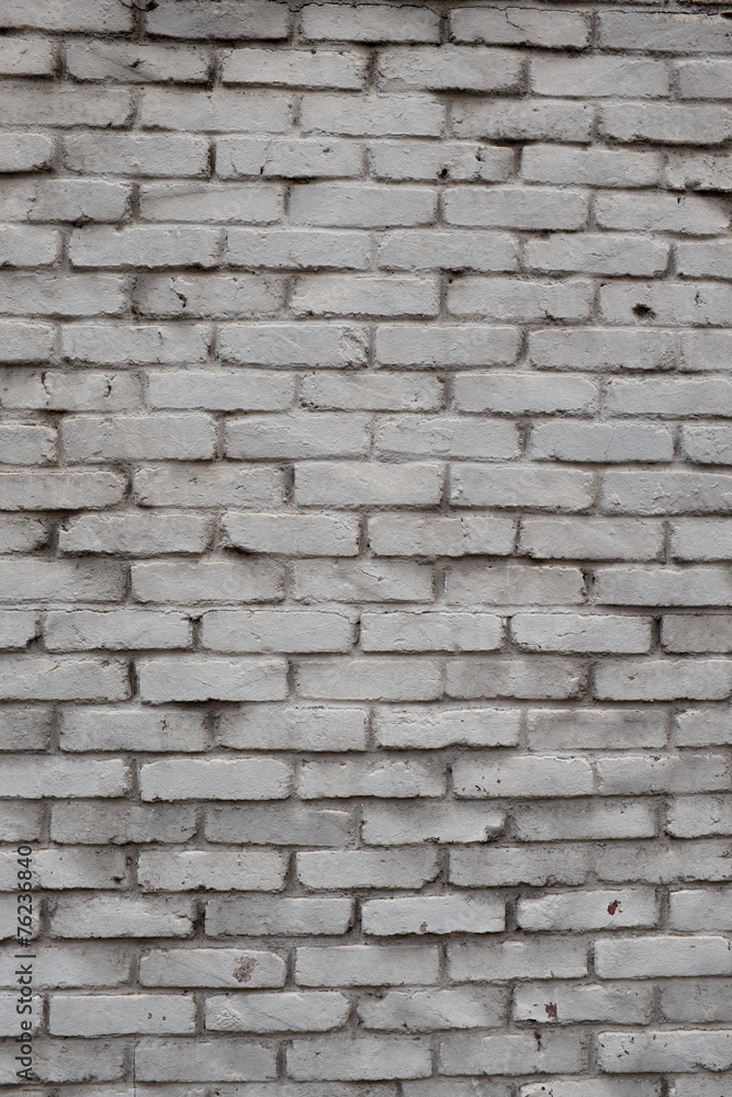 Mur de briques peint en blanc Mur de briques peint en blanc