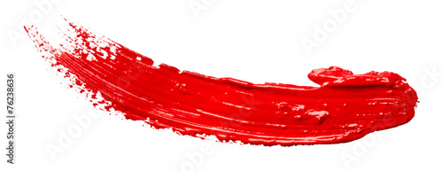 Strokes of red paint