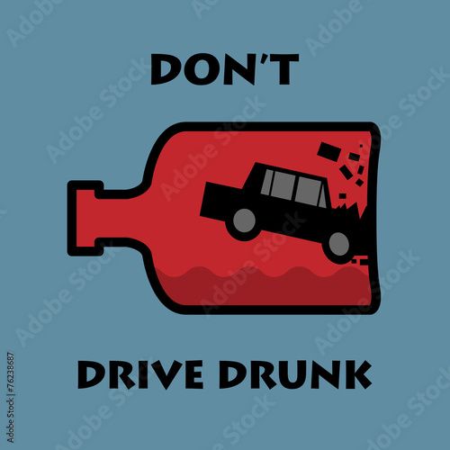Don't drive drunk, vector