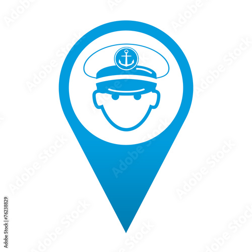 Icono localizacion capitan de barco photo