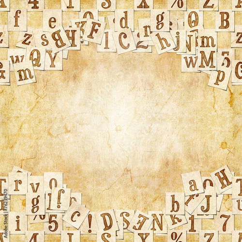 letter seamless texture with space for text