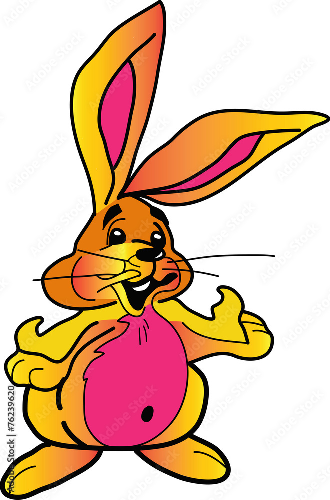 Naklejka premium Joyful rabbit.