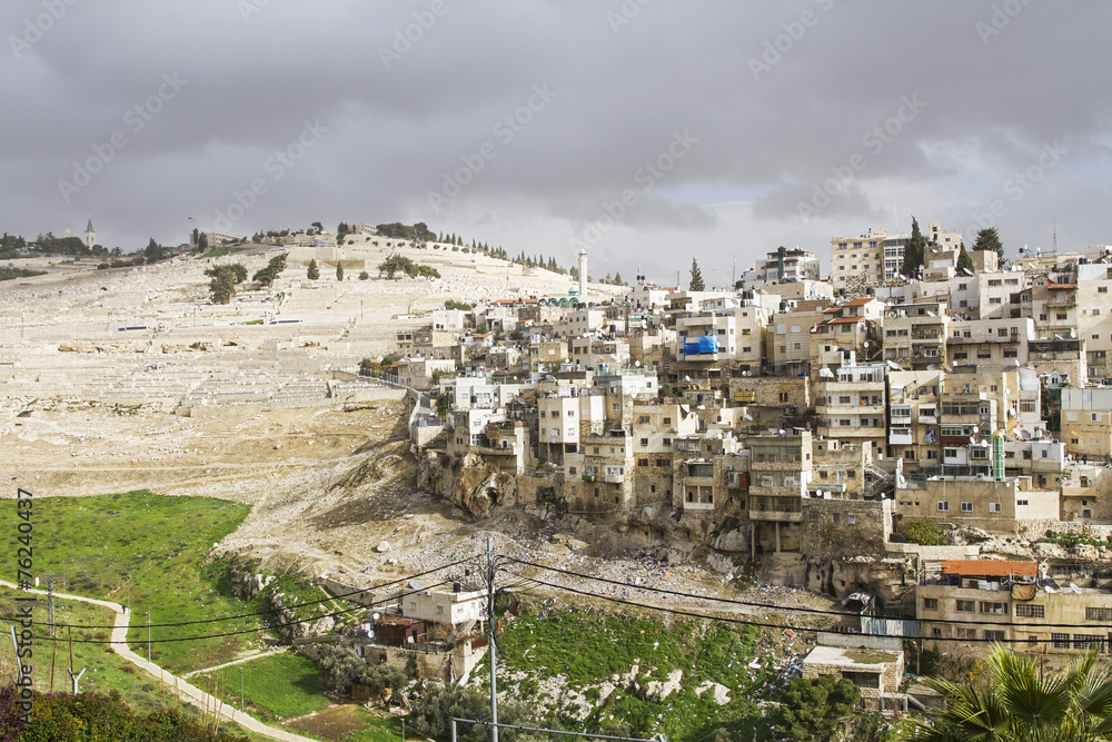 Obraz premium Silwan Village in Jerusalem.