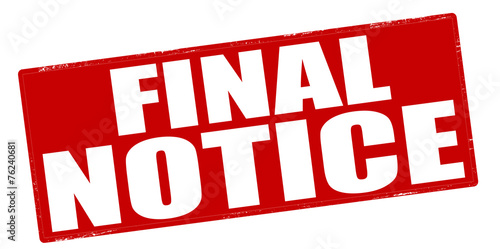 Final notice
