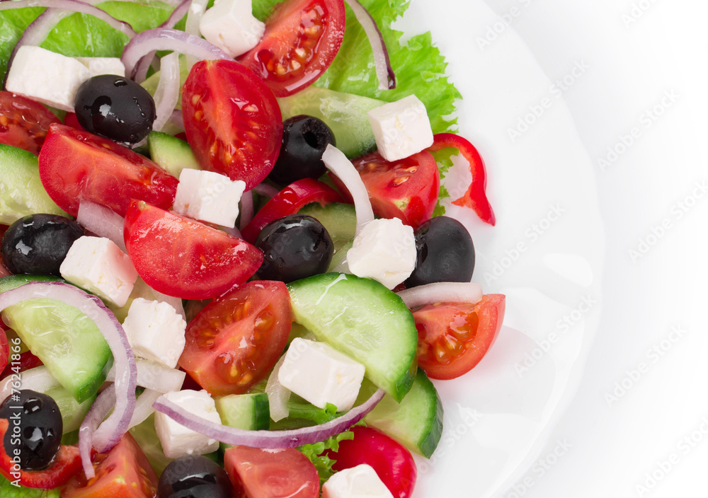 Close up of greek salad. Close up of greek salad.