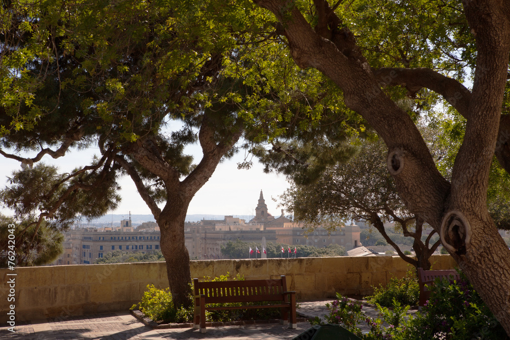 Floriana viewed from the Upper Barrakka Gardens, Vallettta