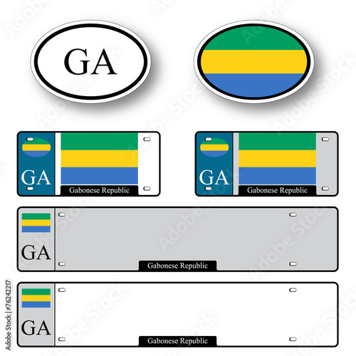 Tablou pe pânză gabonese republic auto set