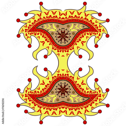 harlequin paisley ornament