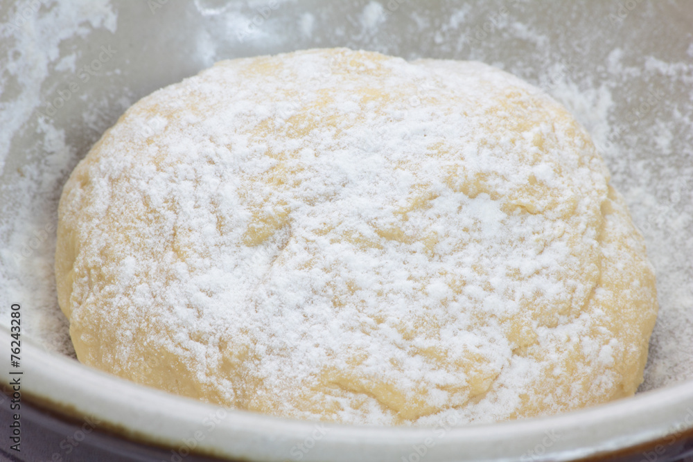 Bowl full of dough for pasta. Bowl full of dough for pasta.
