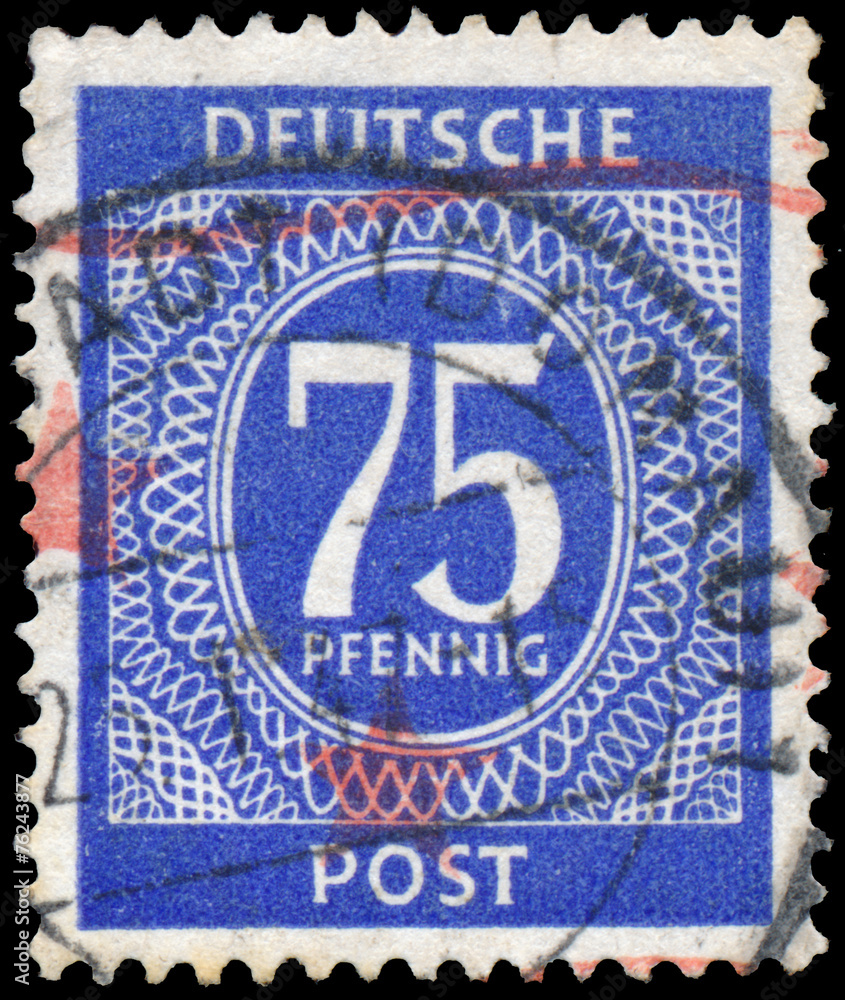 Postage stamp printed in West Germany in 1946