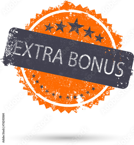 vector illustration of grunge icon extra bonus