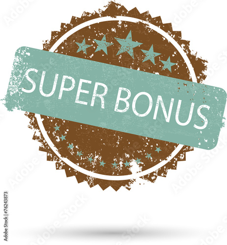 vector illustration of grunge icon super bonus