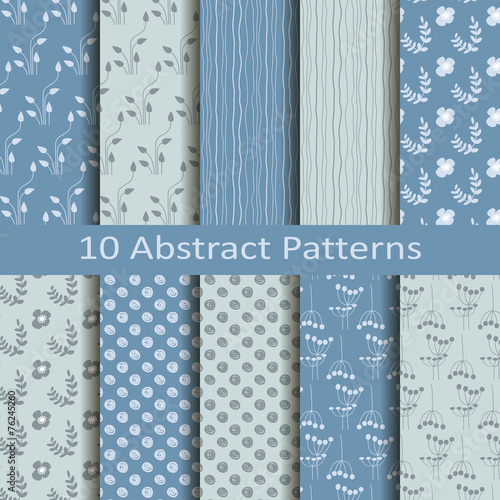 set of ten abstract patterns